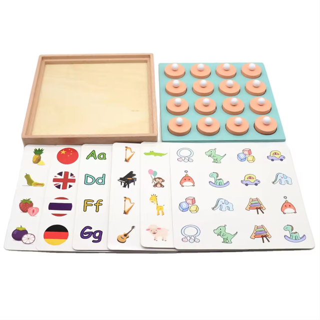 Wooden Memory Match Game 12-Pattern Matching Game for Toddlers Parent Child Interaction Toy Brain Games Montessori+