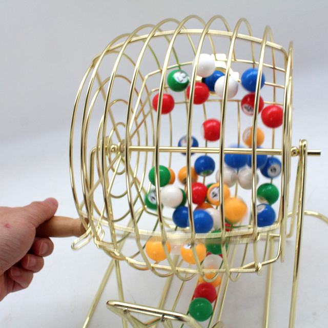 8inches Metal Bingo Cage Set with Gold Color Options And 29cm Height Cage Only