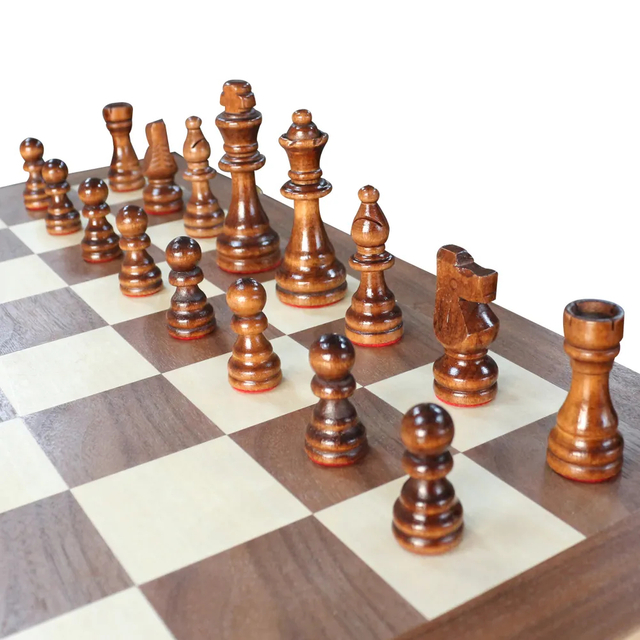  22.5 inches Large Size 53cm Foldable Wooden Chess Set with 9cm King Height Direct from Manufacturer.