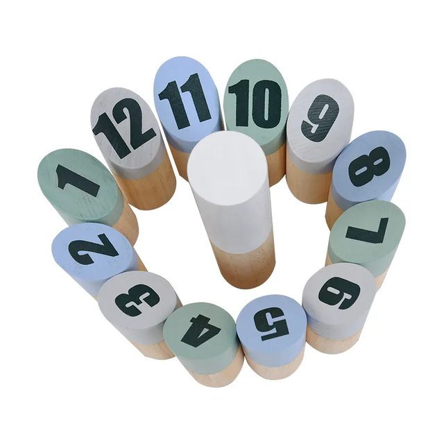 Wooden Pin & Skittles Game - Outdoor Fun - For Beach