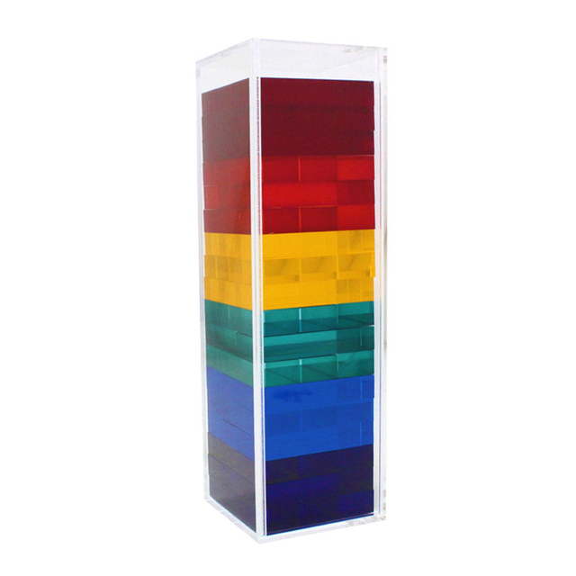 54PCS Acrylic Tumbling Tower Luxe Muliti Color Acrylic Stacking Tower Puzzle Game With Box
