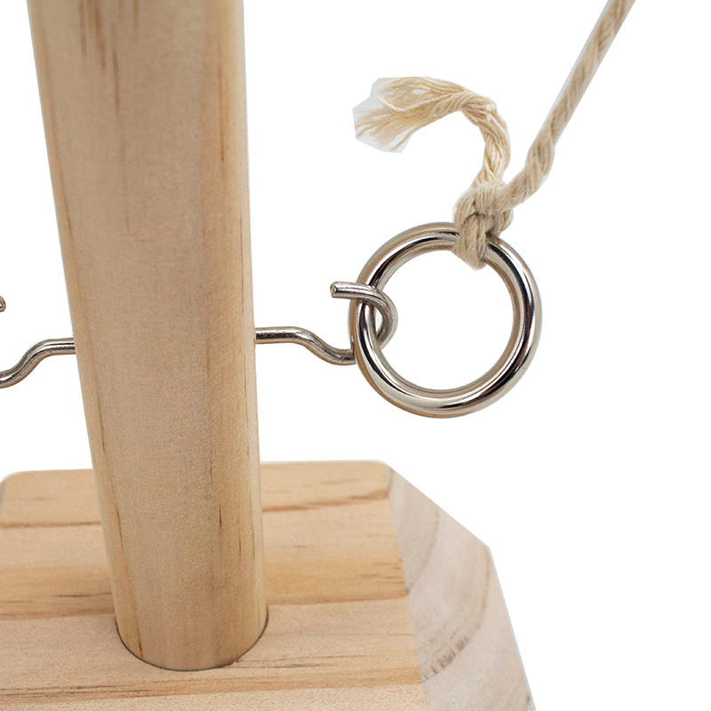 Ring Toss with Shot Ladder Fun Hook And Ring Game Handmade Wooden Interactive Game for Home And Party