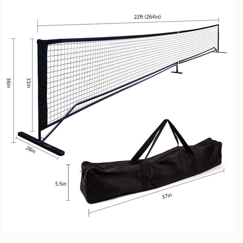 wholesale Portable Pickleball Net Regulation Size 22 FT PE Nets Steady Metal Frame for All-Weather Resistant Play in Backyards