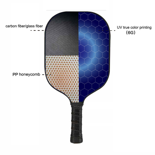 Pickleball Paddles Set of 2,2023 USAPA Approved Carbon Fiber Pickleball Surface Polypropylene Honeycomb Core Anti-Slip