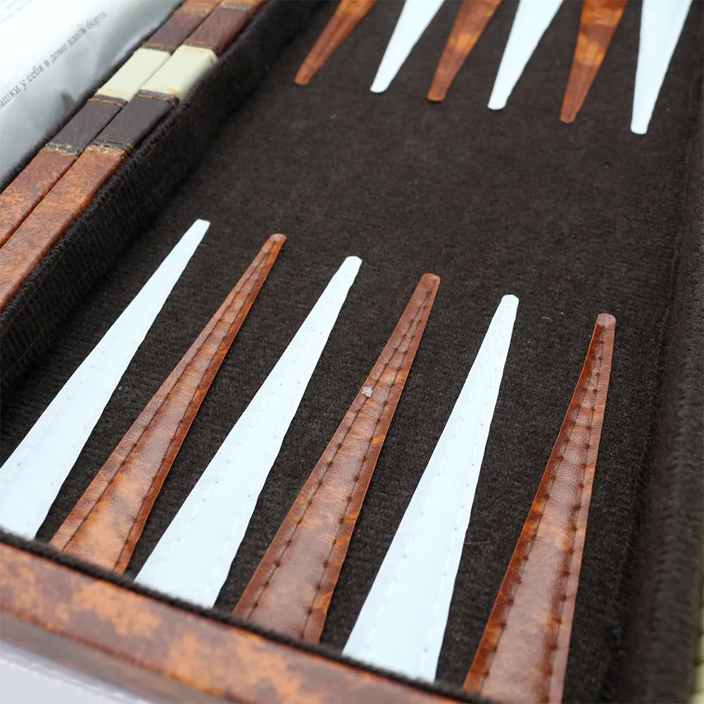 11" Backgammon Set Travel Backgammon Sets for Adults Small Size Classic Backgammon Board Game Case