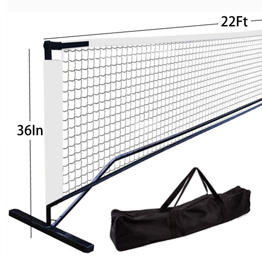 wholesale Portable Pickleball Net Regulation Size 22 FT PE Nets Steady Metal Frame for All-Weather Resistant Play in Backyards