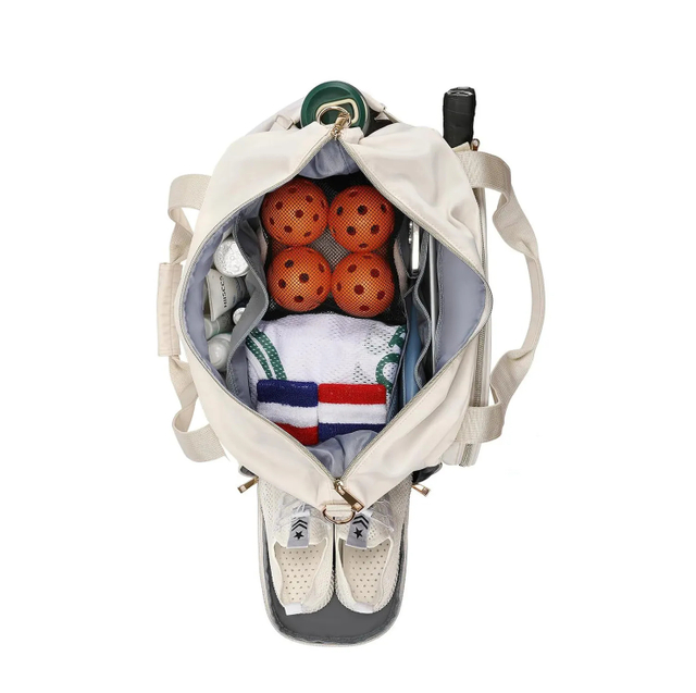 Pickleball Bag Premium Tote Bag Adjustable Squash Sling Gym Bag with Pickleball Paddle Holder for Men Women.