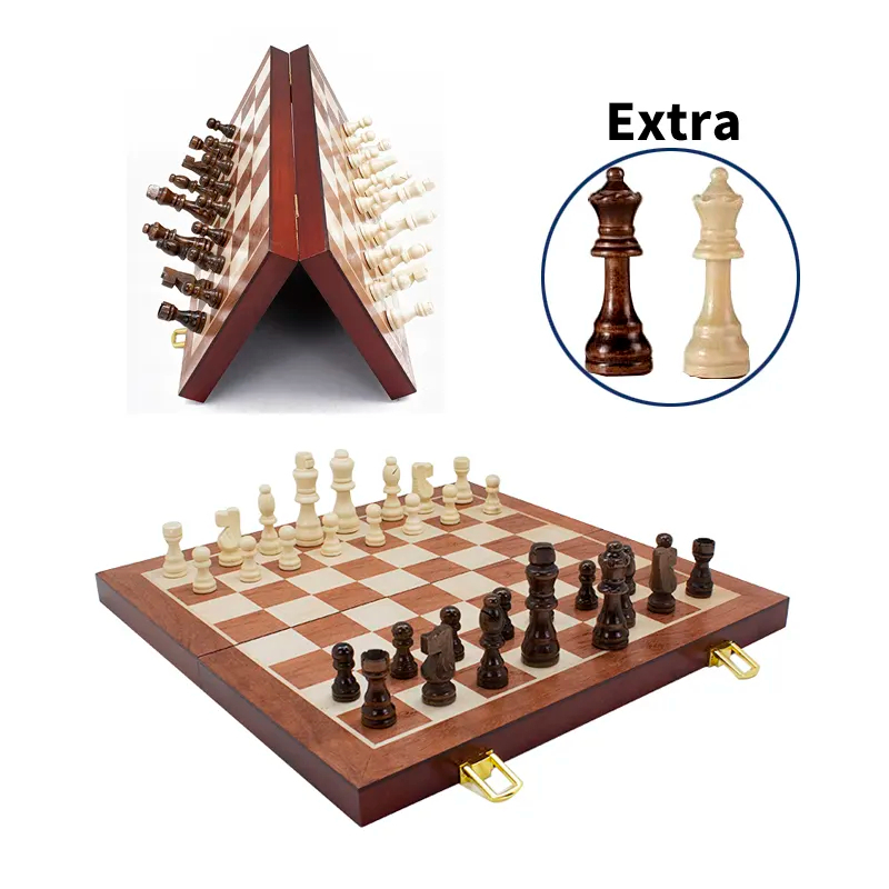 Good Quality Wooden Chess Game With Rope Wooden 2023 Agreat Multiplayer Magnet Chess Board Gam