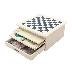 Hot sale 15 in 1 chess board game set Wooden Chess Checkers Backgammon