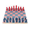 12 inches Wooden Chess Board with Asterisk-Shaped American Flag Themed Professional Tournament for Beginners Kids Adults