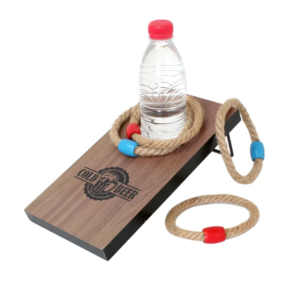  Best Bar Game 2 in 1 Set Mini Ring Toss and Cornhole Table Game for Party and Drinking Throwing games.