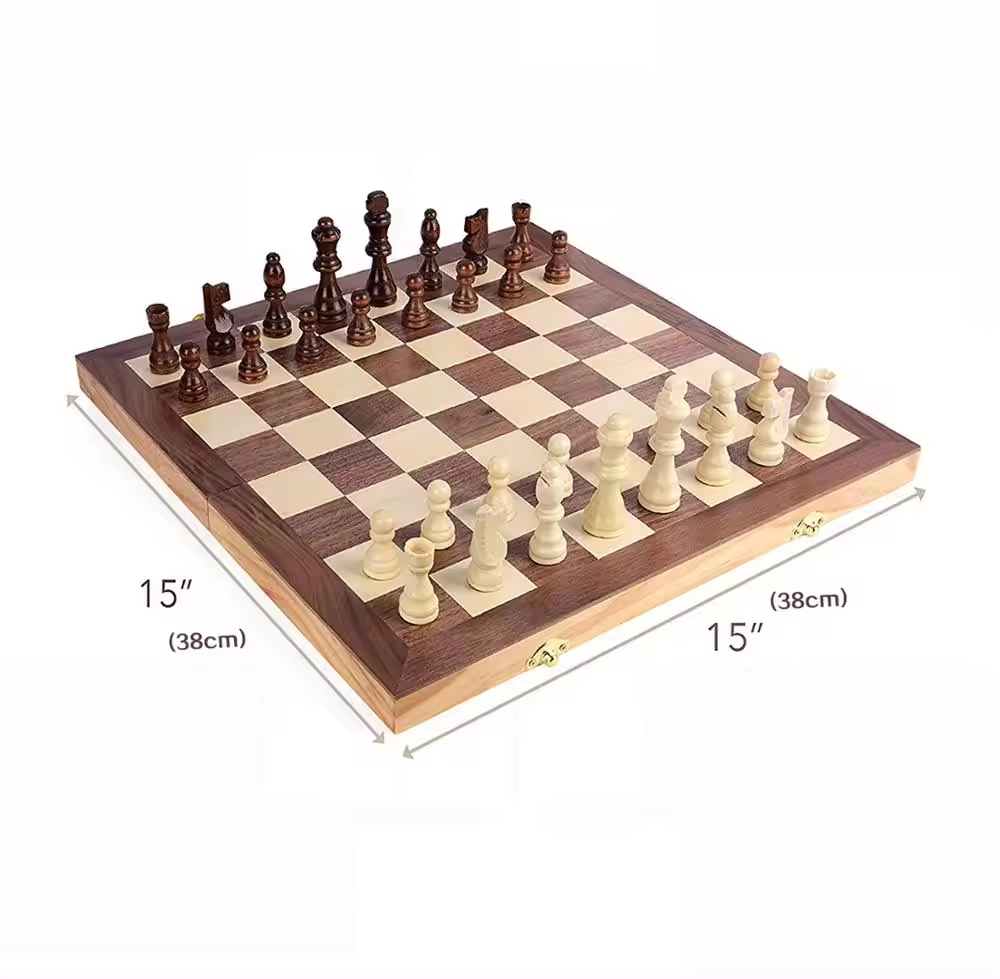 Good Quality Wooden Chess Game With Rope Wooden 2023 Agreat Multiplayer Magnet Chess Board Gam