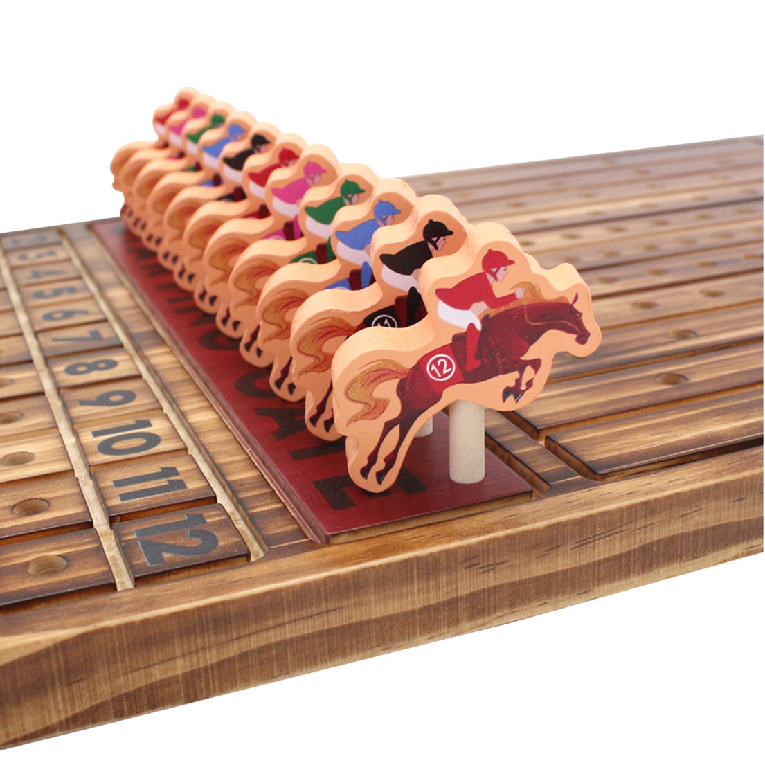 Charred Wooden Horse Race Board Games Wooden Horse Toys cing Board Games for Adults Teens Kids Family Night Fun Party Games