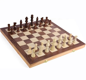 Multiple Sizes Available Luxury Wooden Chess And Backgammon Game Set Foldable Wooden Chess Set Board Game Handmade Portable