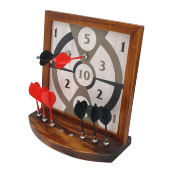  Wood Magnetic Tabletop Games Dart Tray Set.