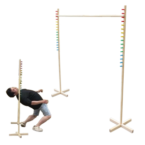 Portable and Versatile Wooden Limbo Stick Set Adult-friendly Sports & Entertainment Kit Easy to Set up and Play Anywhere