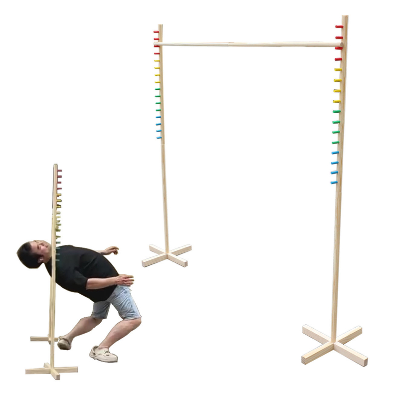 Portable and Versatile Wooden Limbo Stick Set Adult-friendly Sports & Entertainment Kit Easy to Set up and Play Anywhere