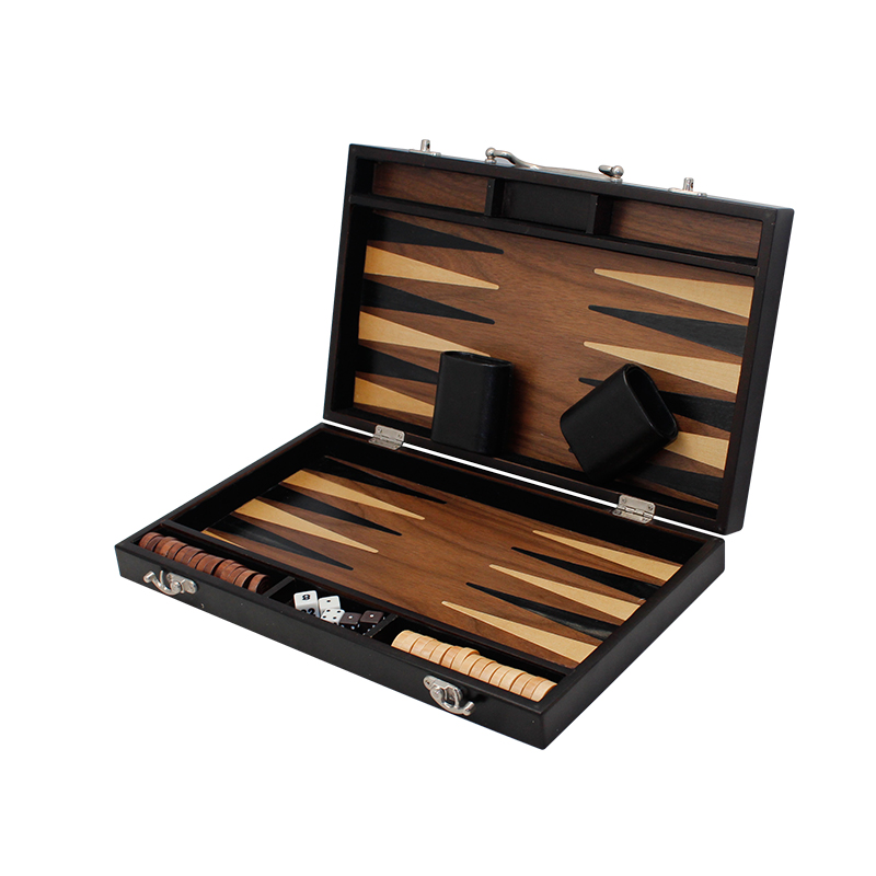 Hot selling 15" Wooden Backgammon Board Game Set for Kids Adults