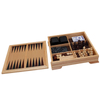 Wooden 5-in-1 Chess, Checkers,Playing Cards, Dominoes and Cribbage Board Game Combo Set