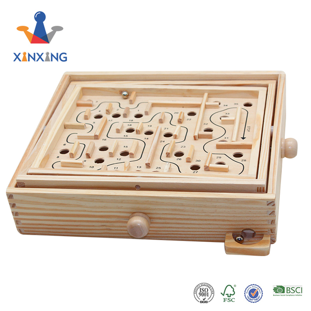 Education wooden game set balance ball game for kids Wooden labyrinth
