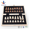 Chess 15" Wooden Chess Set with Felted Game Board Interior for Storage
