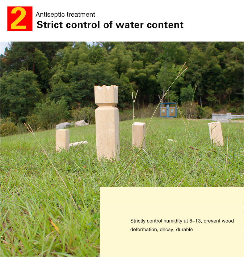 kubb wooden game set 