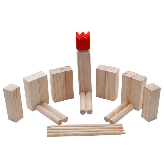 Mini Kubb Game Set Backyard Game Set Outdoor Game for Kids & Adults