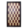 3 feet dark brown white vertical wall mounted chess set