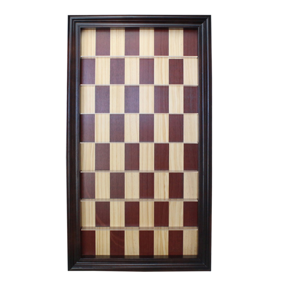 3 feet dark brown white vertical wall mounted chess set