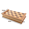18 inches Large wooden Deluxe Chess Retro Chess Adult Set Board Game Portable Wooden Box Storage Folding Chess Set