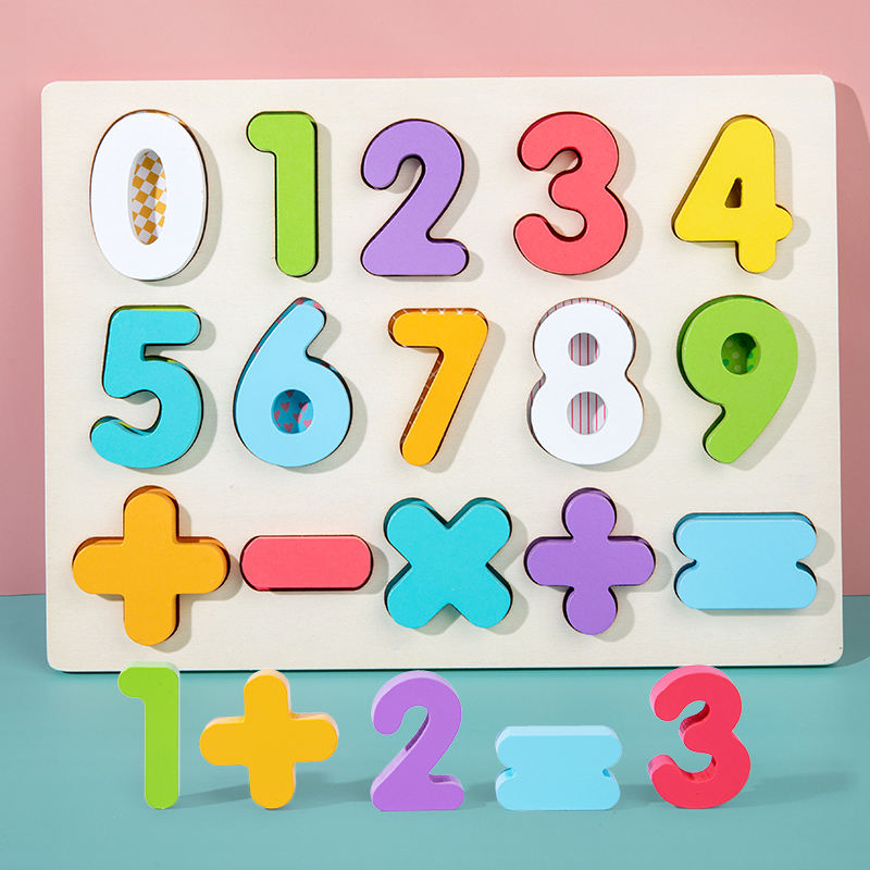 Wooden Alphabet Puzzle Letters Numbers Shape Educational Learning Blocks Board Toys for 3+ Years Old Preschool Montessori Toy