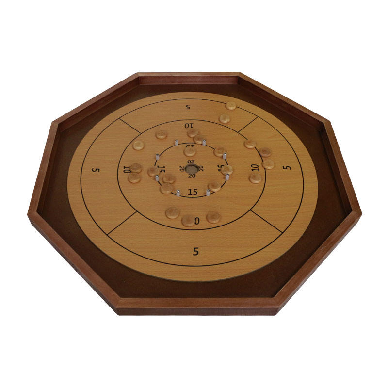 Wooden Carrom Board 26 x 26 Inch Strike and Pocket Game with Cue Sticks