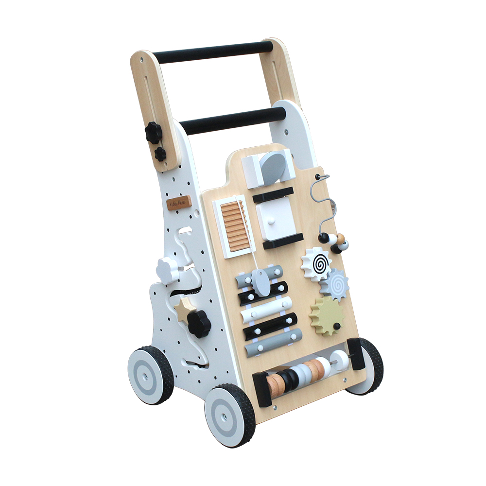 Push and Pull Learning Walker for Baby Kids' Activity Toy Wooden Multiple Activities Center Assembly Required Develops