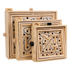 Labyrinth Wooden Maze Game with Two Steel Marbles Puzzle Game for Adults Boys and Girls。