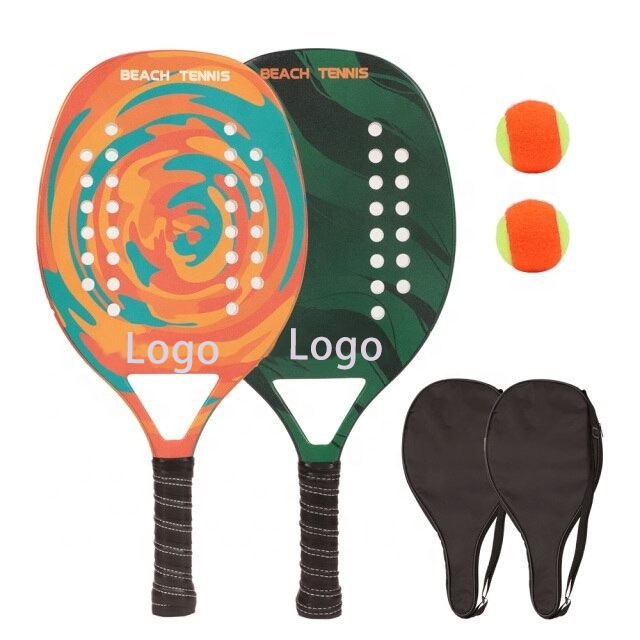 Wholesale Beach Tennis Paddle Racket Carbon Fiber 3k 12k 18k with Custom Logo Carbon Fiber Tennis Padel Racket