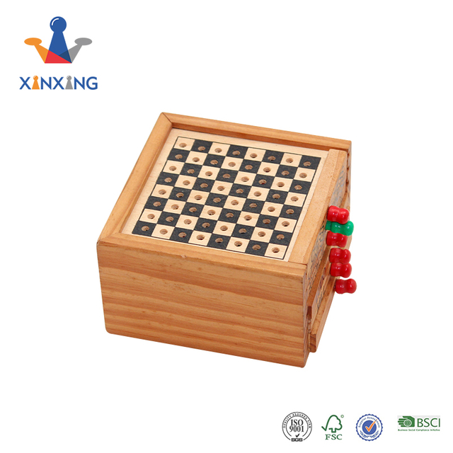 Five In One Internstional Game of Chess Include Chess, Chinese Checkers, Tic Tac Toe, Ludo, Mill