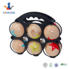 Bocce Set with Carrying Case Set of Soft Wooden Balls Protect Any Surface Kids and Adults Outdoor Portable Lawn Game Set 