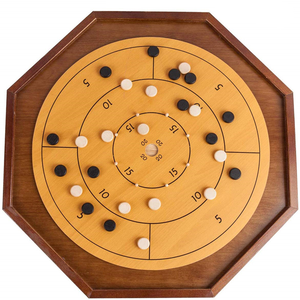 Tournament Crokinole & Checkers - 30-Inch Official Size - Classic Dexterity Board Game for Two Players - Canadian Heritage Family Tabletop Game 