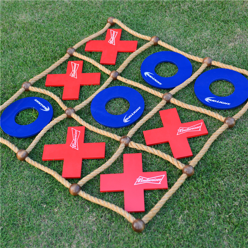 Giant Tic Tac Toss Yard Game | Premium Wooden Tic Tac Toe Game, Large Indoor Outdoor Activity | Backyard Games & Family Games