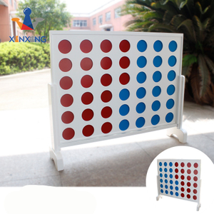 Giant Wooden 4 in A Row Game - Choose Between Classic White Or Dark Stain - Jumbo 4 Connect Family Fun with Coins, Case And Rules