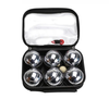 Bocce Ball Set 73mm Petanque Boules French Balls with 8 Silver Balls And Carry Bag for Outdoor Garden Beach Games