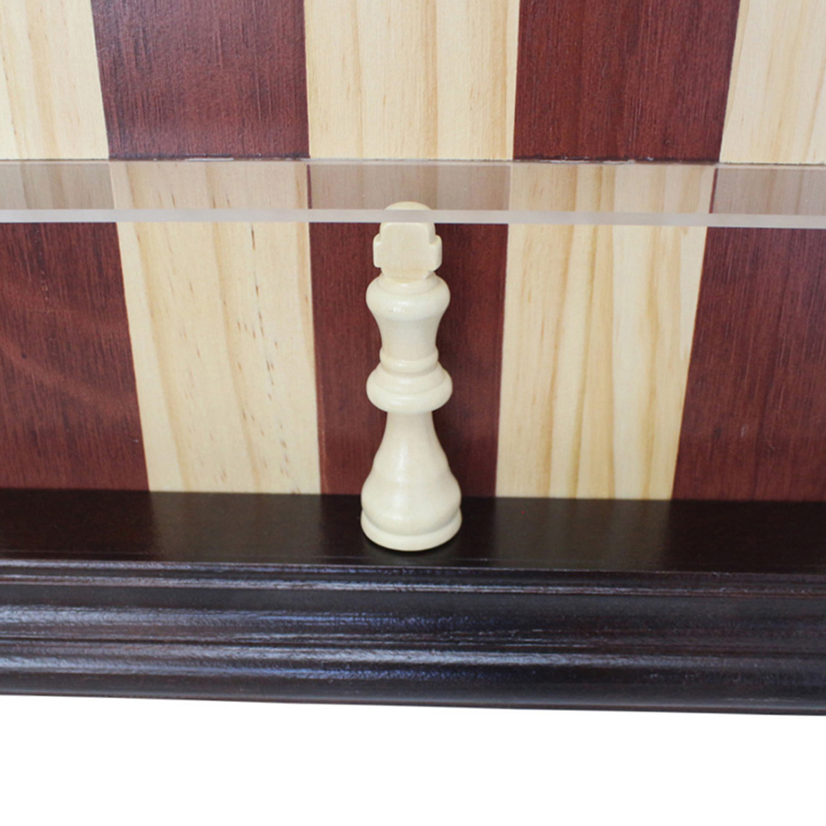 3 feet dark brown white vertical wall mounted chess set