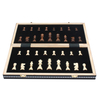 16" Wooden magnetic felted chess game set wooden chess board game interior storage chess pieces