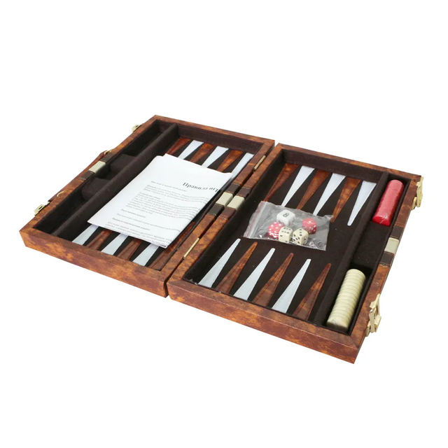  11" Backgammon Set Travel Backgammon Sets for Adults Small Size Classic Backgammon Board Game Case。