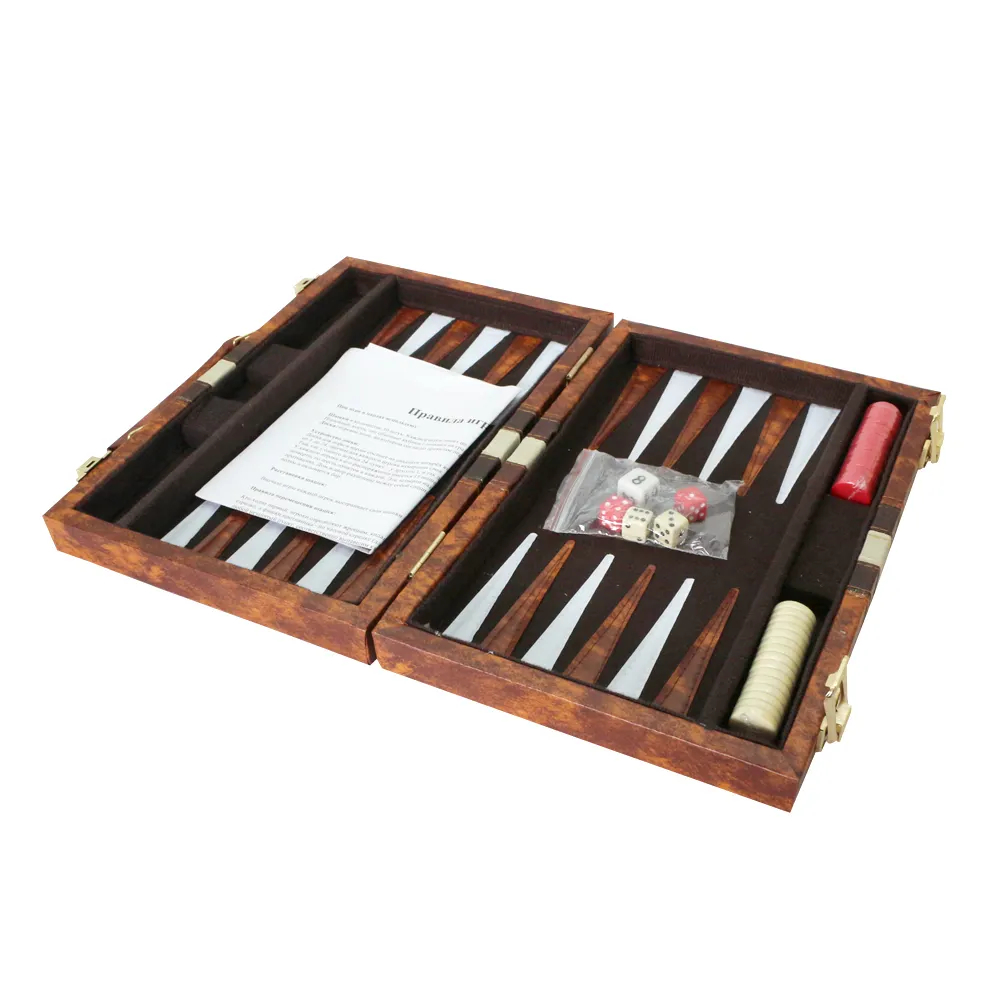 11" Backgammon Set Travel Backgammon Sets for Adults Small Size Classic Backgammon Board Game Case.