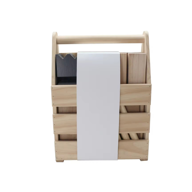  Customizable logo 10" Kubb Game With Wooden Storage Crate Outdoor Throwing Game Wood Set with Black Crown Yard Garden Games.