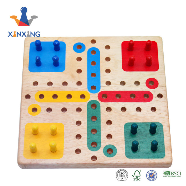 Wooden Flying Chess Game Board Airplane Flight Carpet for Family Party Toy for Kids and Adults
