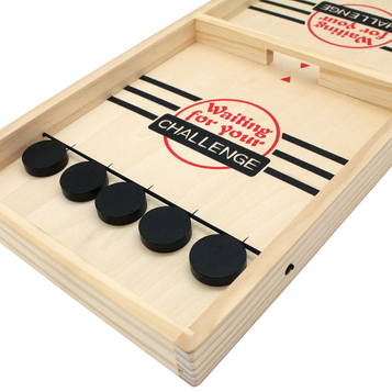  Wooden 2 in 1 Game Board Sling Puck Flying Chess Game Carpet Airplane Flight Chess Family Party Game Toy.