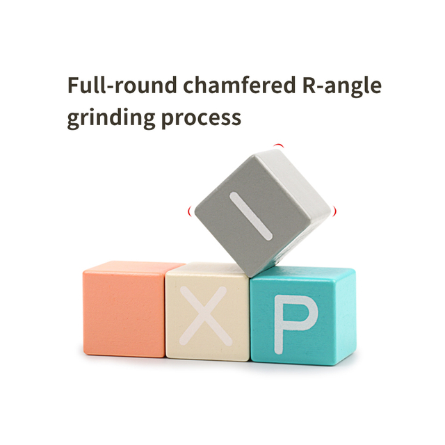 Kids Montessori Wood Block Toys Intelligence Toys Building Blocks Educational Toys Alphabet Letter Blocks Box