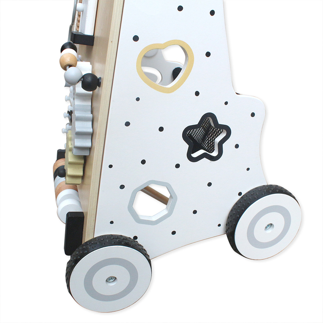 Push and Pull Learning Walker for Baby Kids' Activity Toy Wooden Multiple Activities Center Assembly Required Develops